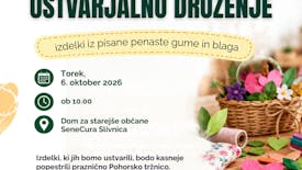USTVARJALNA DELAVNICA: IZDELKI IZ PISANE GUME IN BLAGA