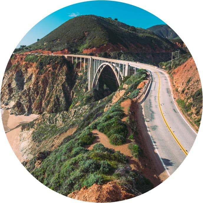 A bridge between mountains