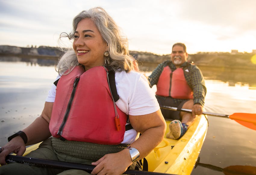 Man and woman in a kayak