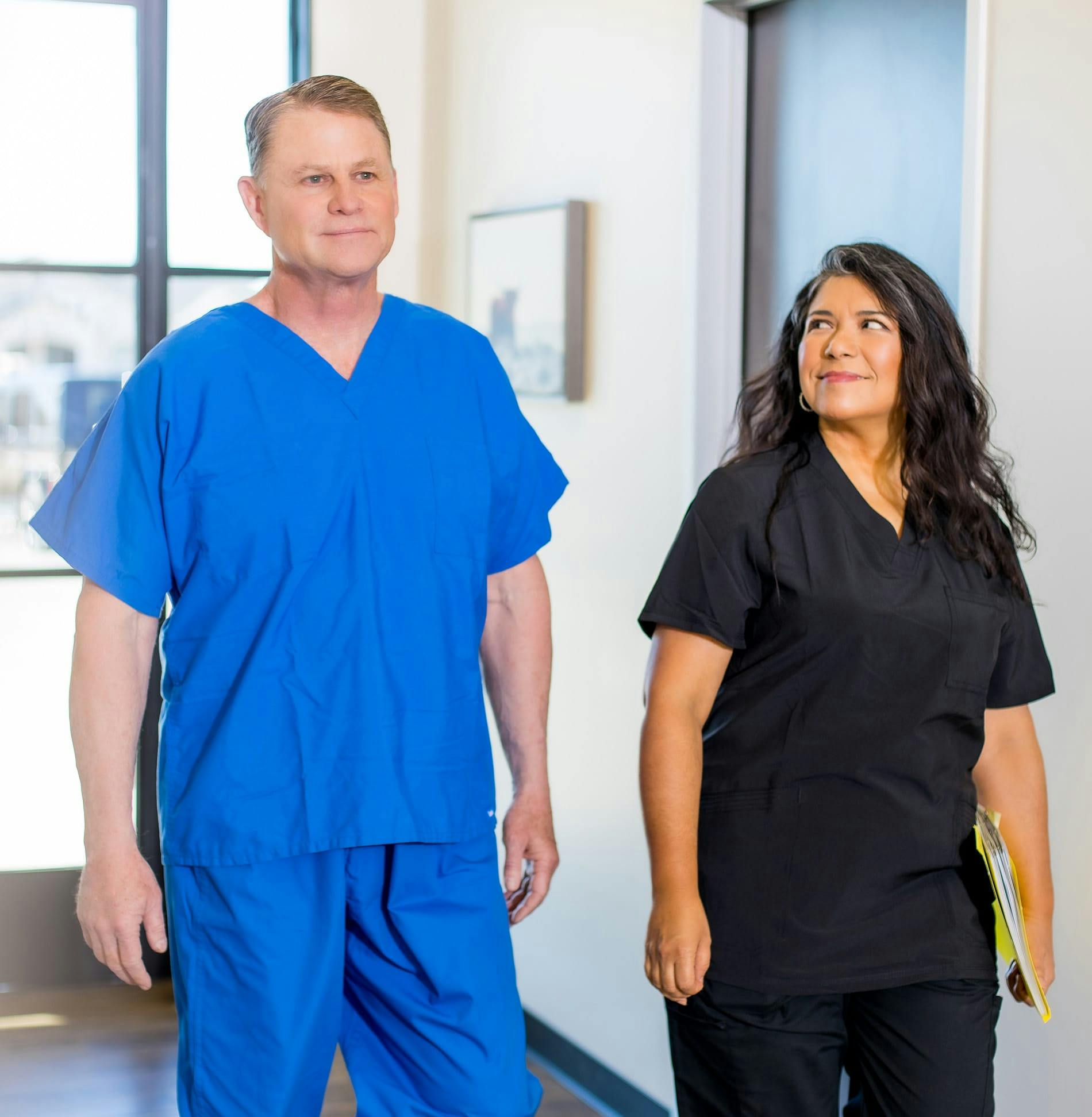 Longhorn Imaging physicians walking down hallway