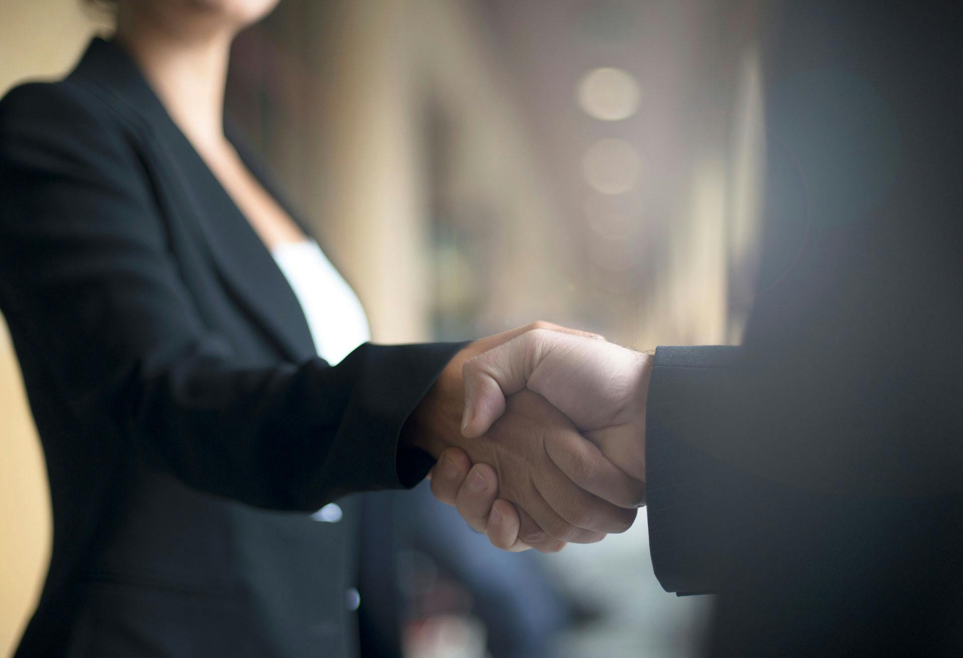 Women shaking hands