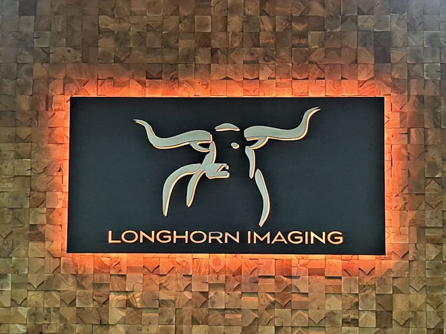 Longhorn Imaging logo on sign