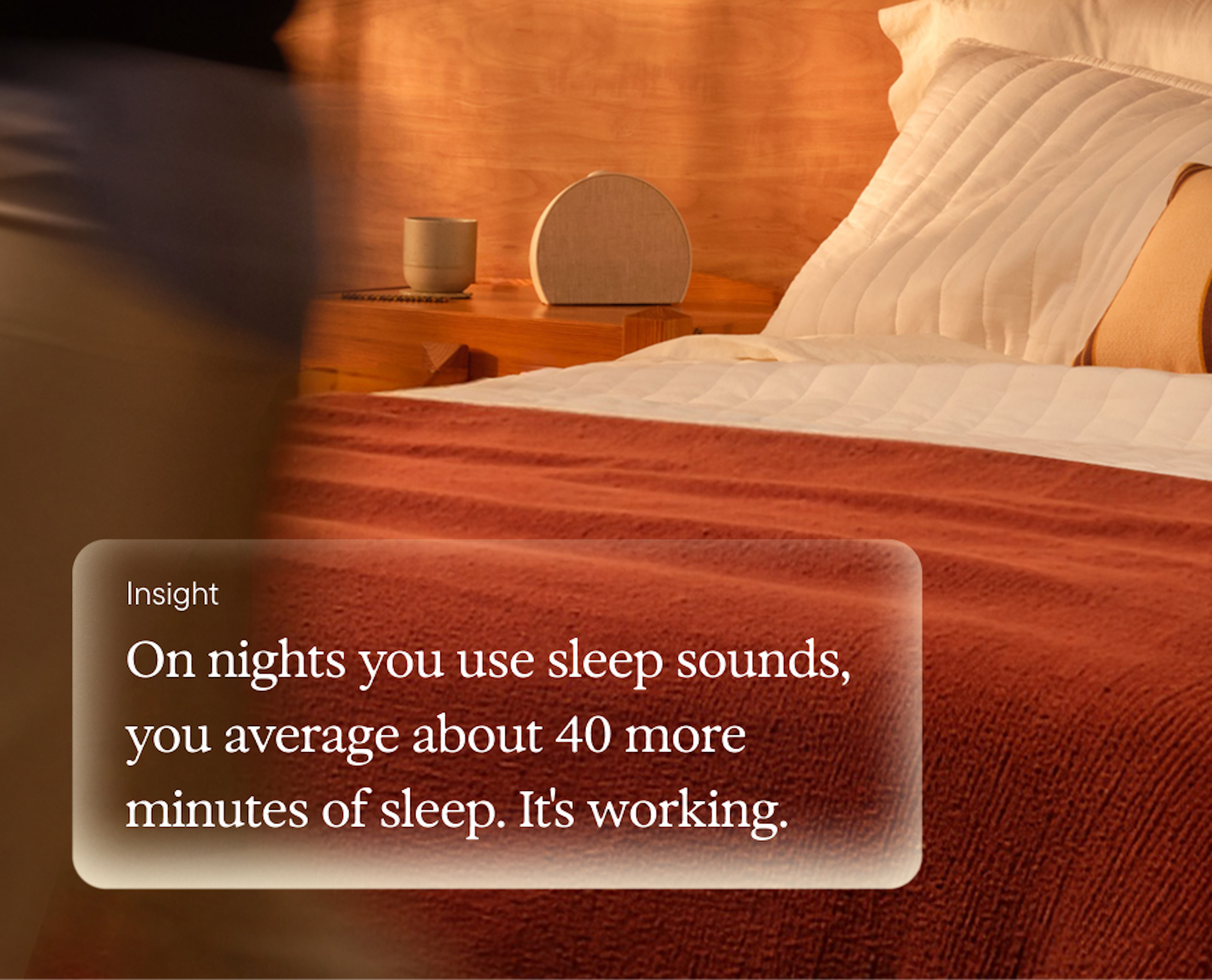 Hatch app showing sleep insights on a smartphone