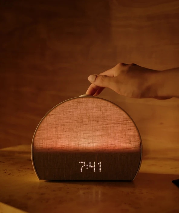 Waking naturally to the Hatch Sleep Clock sunrise light