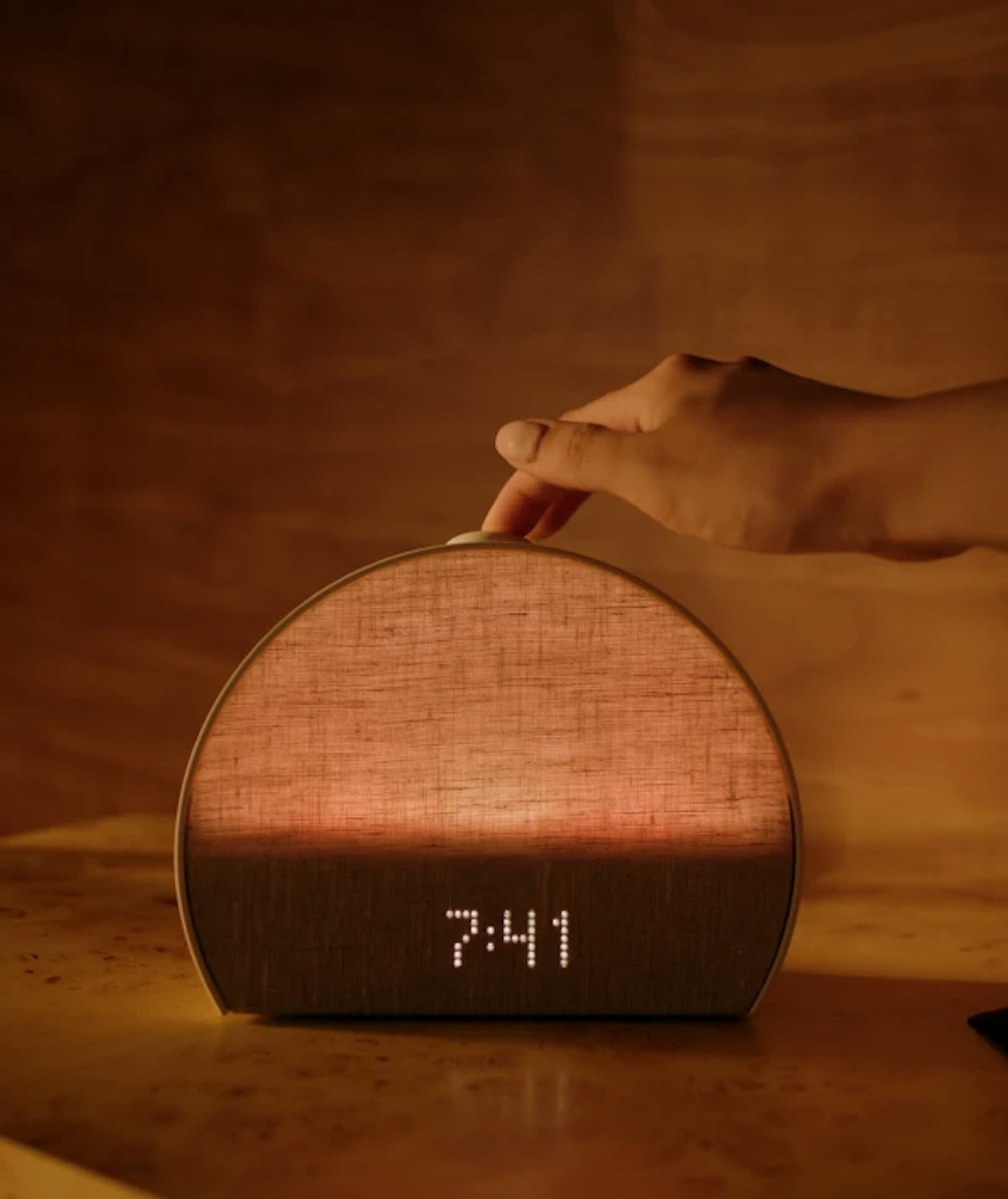 Waking naturally to the Hatch Sleep Clock sunrise light