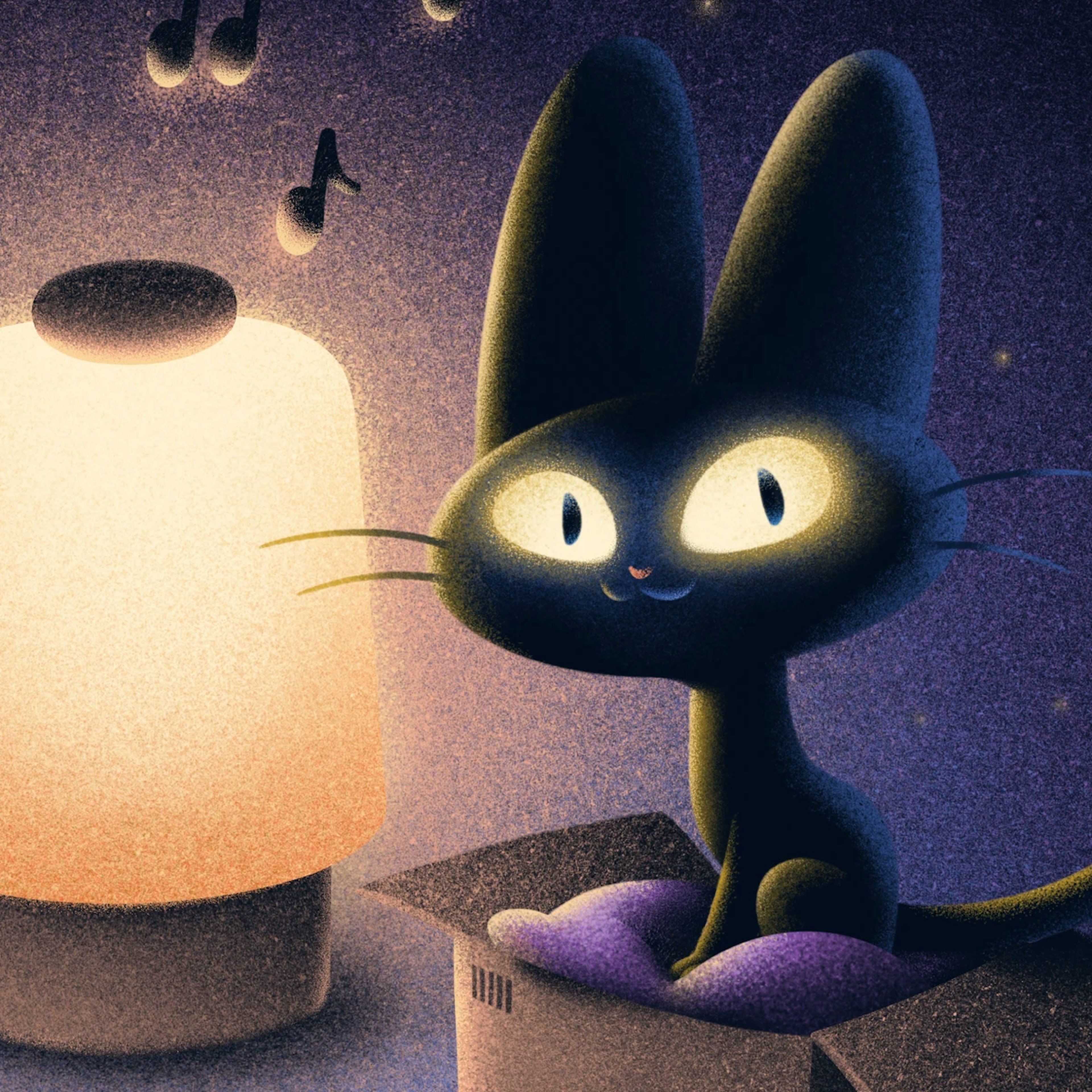 Lulu's Late Night character Lulu the cat drawn next to a Hatch Baby
