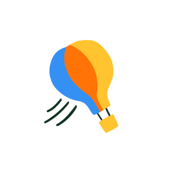 Hot air balloon icon