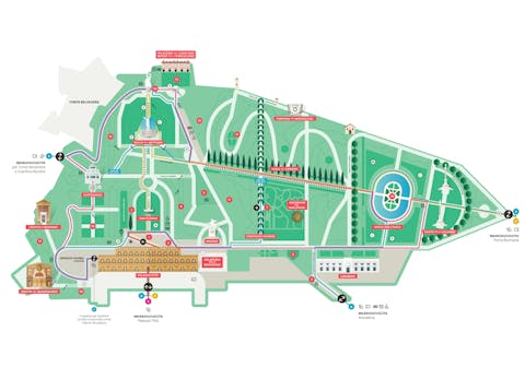 Mappa dei Giardini di Boboli in versione flat