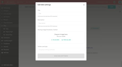 SEO settings su DatoCMS Inserire i parametri SEO dei record è facile e veloce