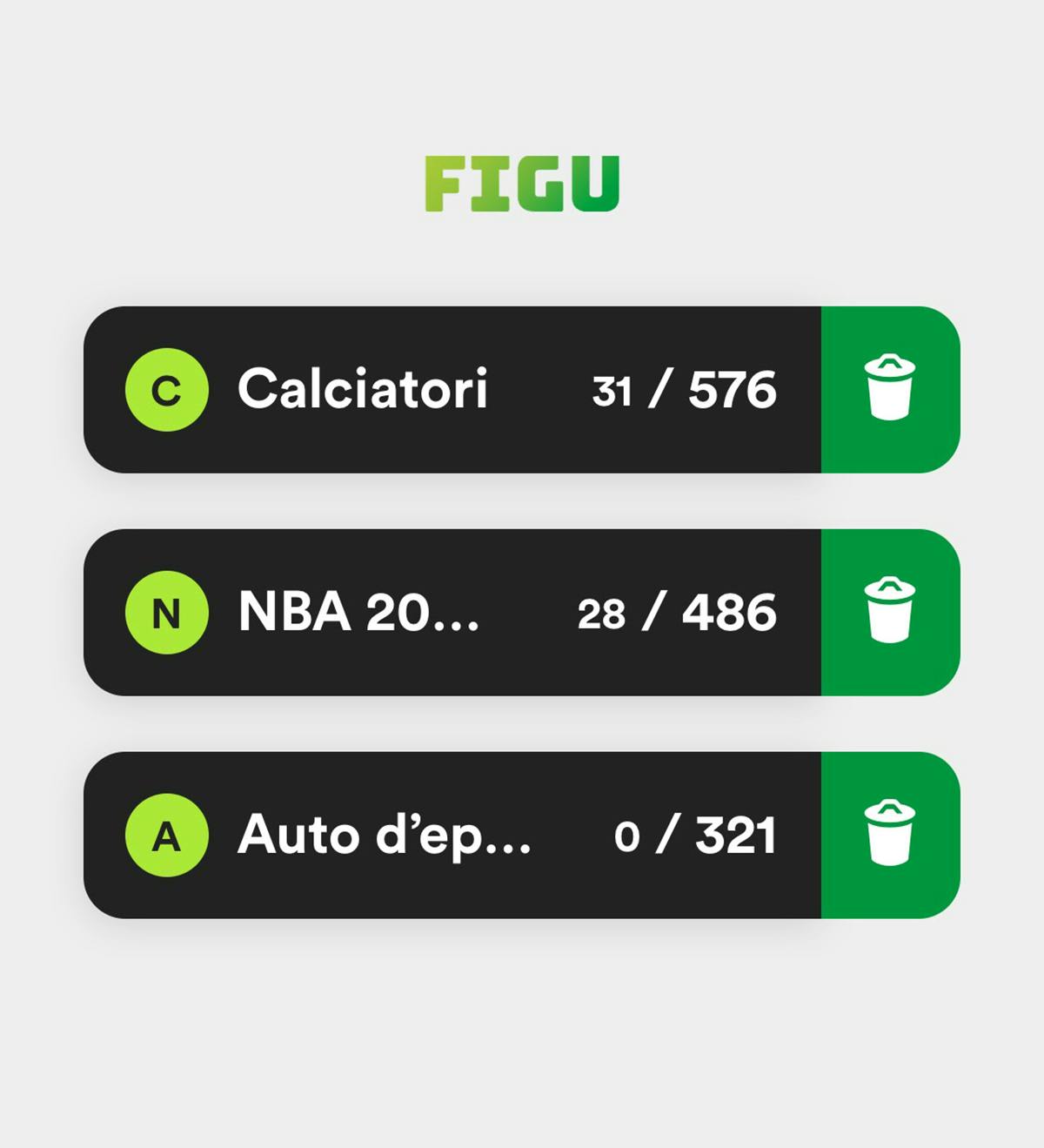 Lista degli album salvati su Figu