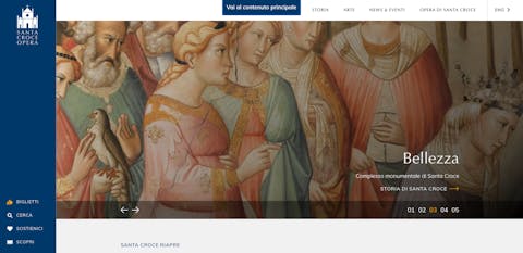 Screenshot di uno skiplink Esempio di utilizzo di uno skip-link accessibile solo via tastiera