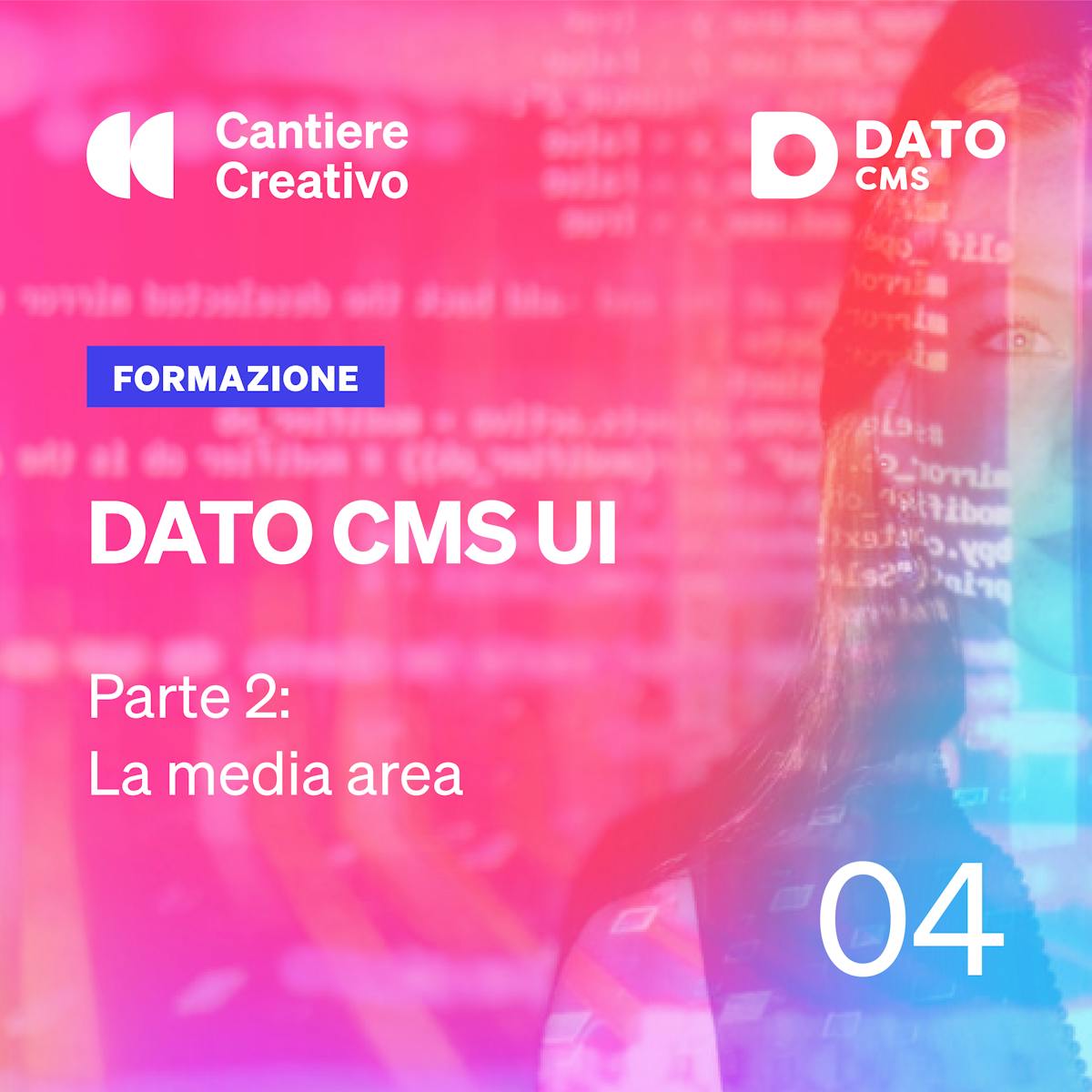 Copertina quadrata della parte di UI della Media Area di DatoCMS