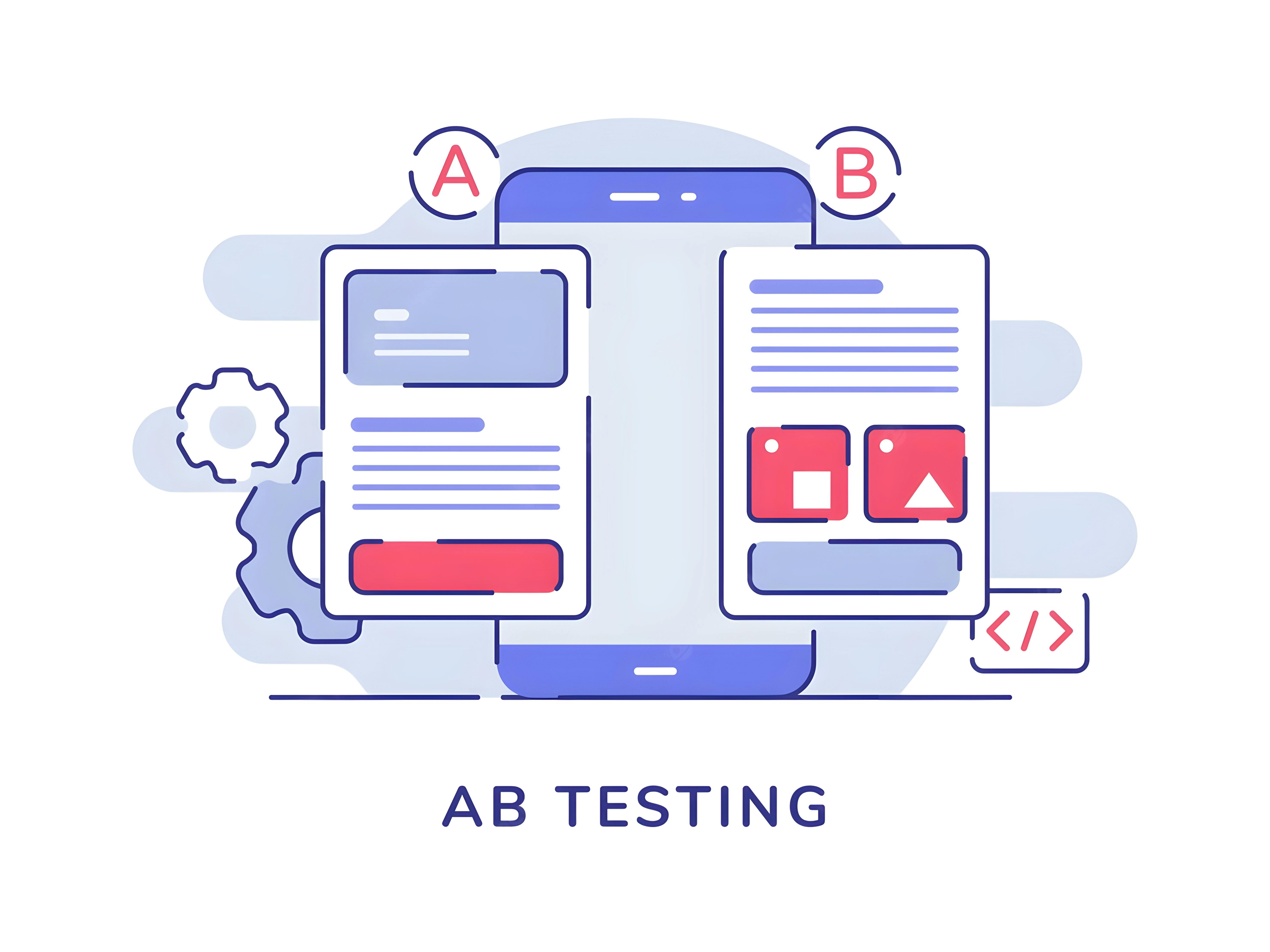 Illustrazione che spiega come l'A/B Test fornisca due versioni del contenuto servito in maniera randomica agli utenti
