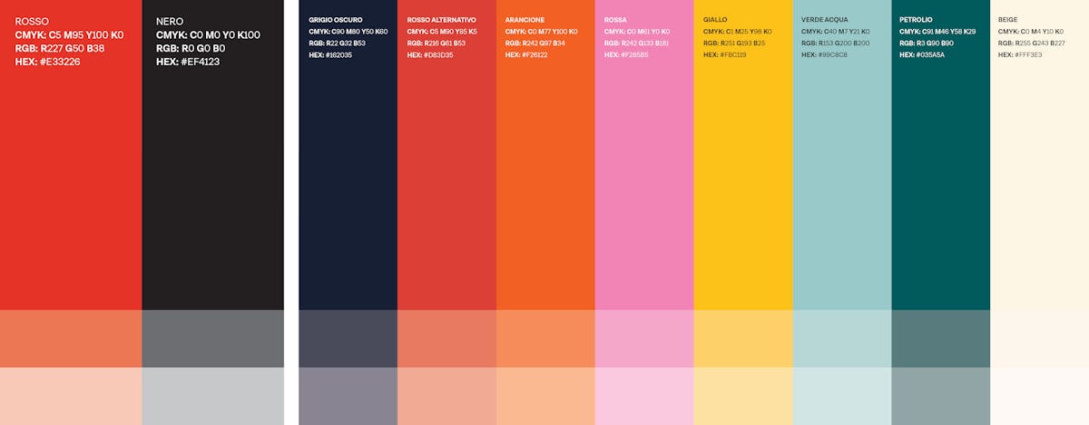 Palette colori Oriente Occidente