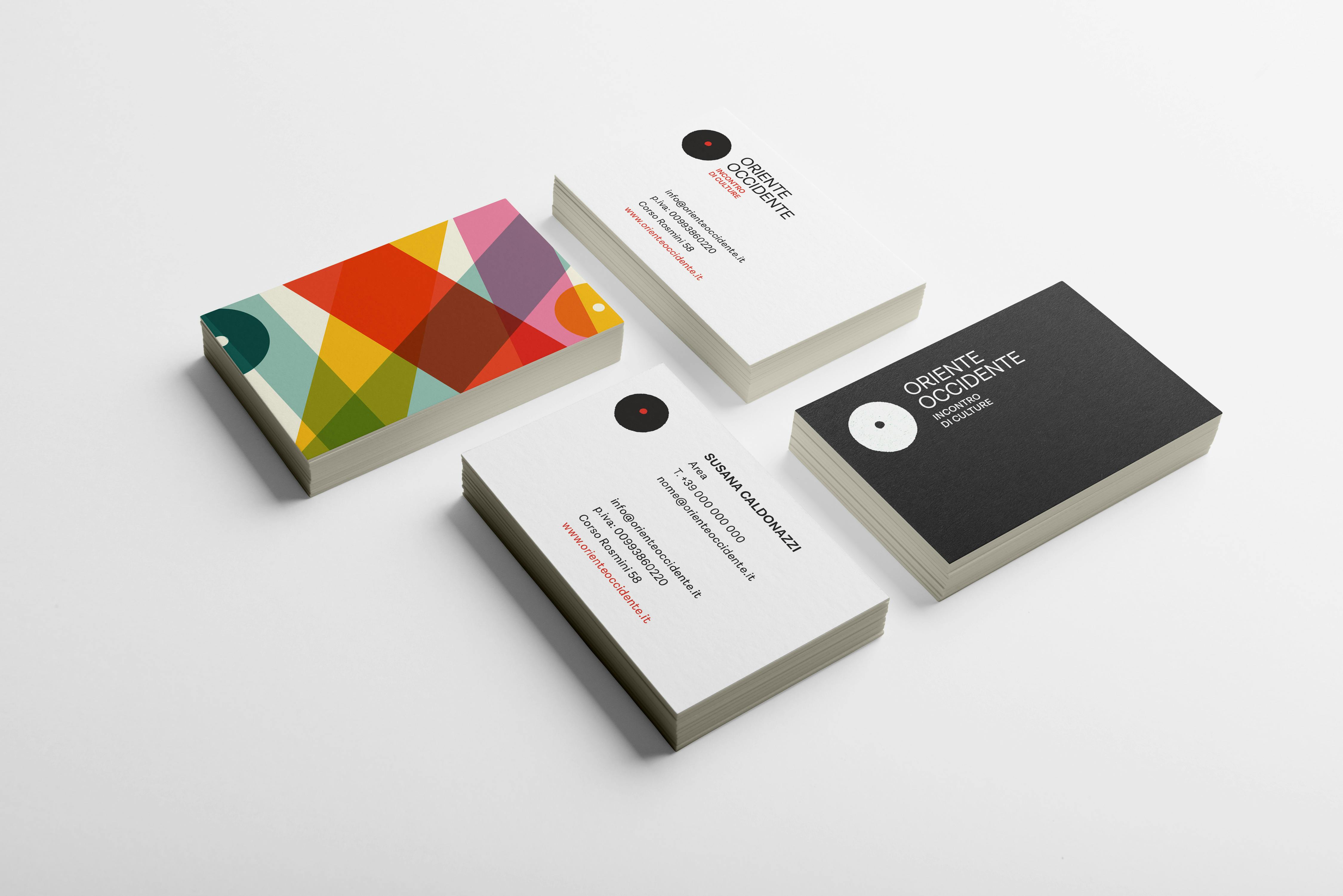 Esempio di mockup buisiness card di Oriente Occidente