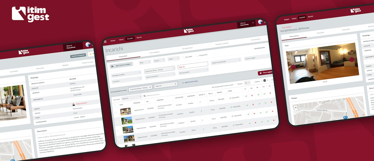 Cover Italiana Immobiliare che mostra il mockup dell'app Itimgest