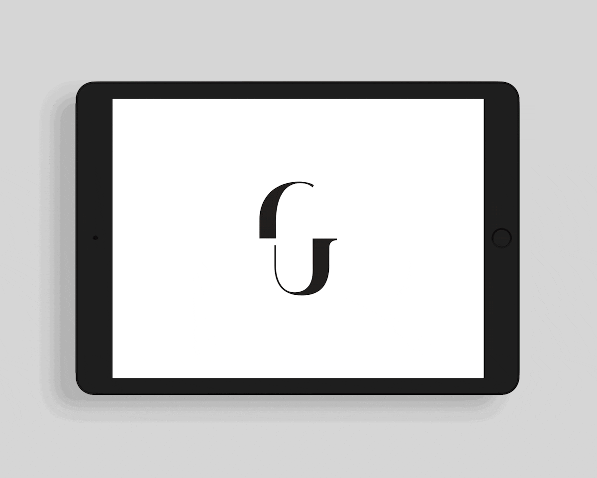 Animazione che mostra l'apertura del sito web delle Gallerie degli Uffizi da tablet