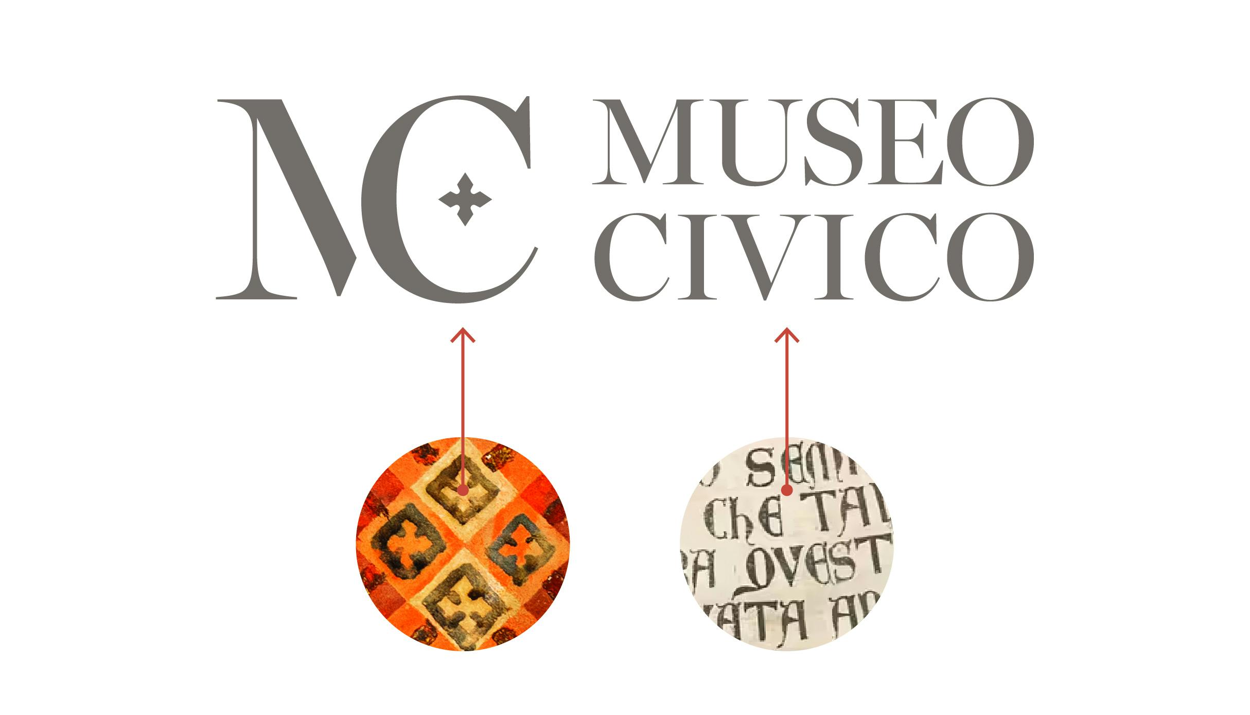 scelte di stile del logo e del tipo di font del Museo civico di siena Cantiere Creativo
