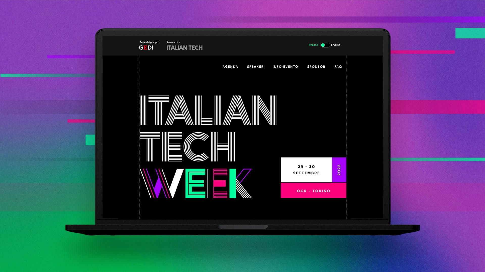 Italian Tech Week 2023 sito realizzato da Cantiere Creativo