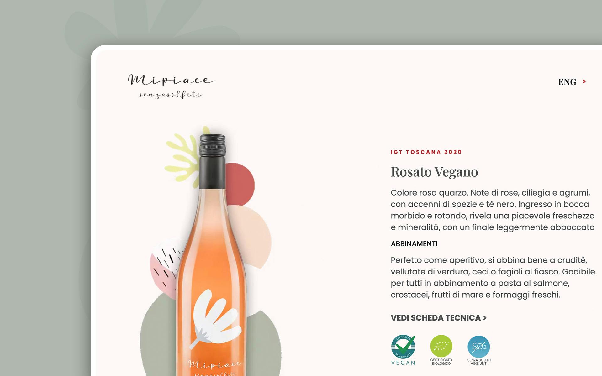 scheda prodotto rosato vegano mi piace senza solfiti