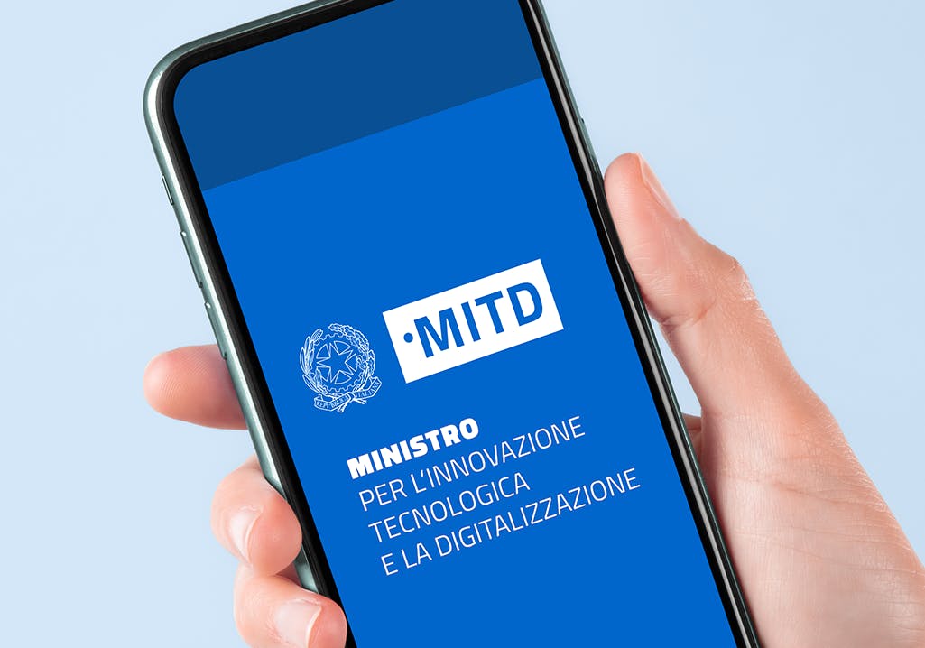 Mockup mobile del MITD per presentare i servizi per la Pubblica Amministrazione