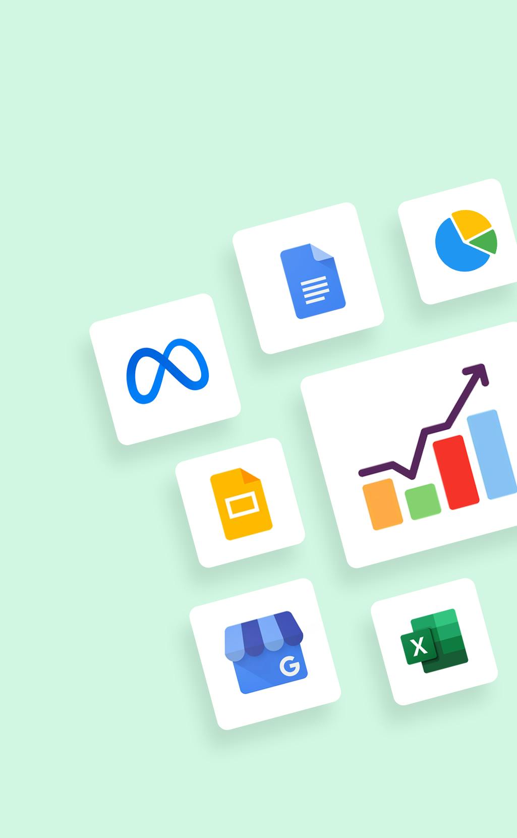 Digital Marketing set di icone che presentano i servizi di Digital Marketing