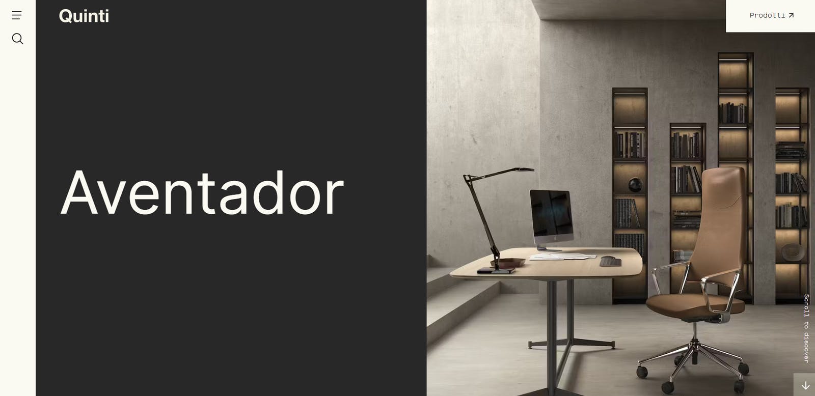 Screen del sito di Quinti sedute realizzato da Cantiere Creativo