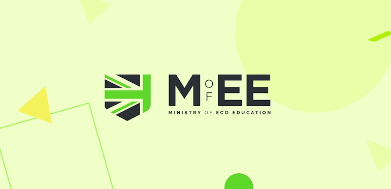 Ministry of Eco Education logo with geometric shapes