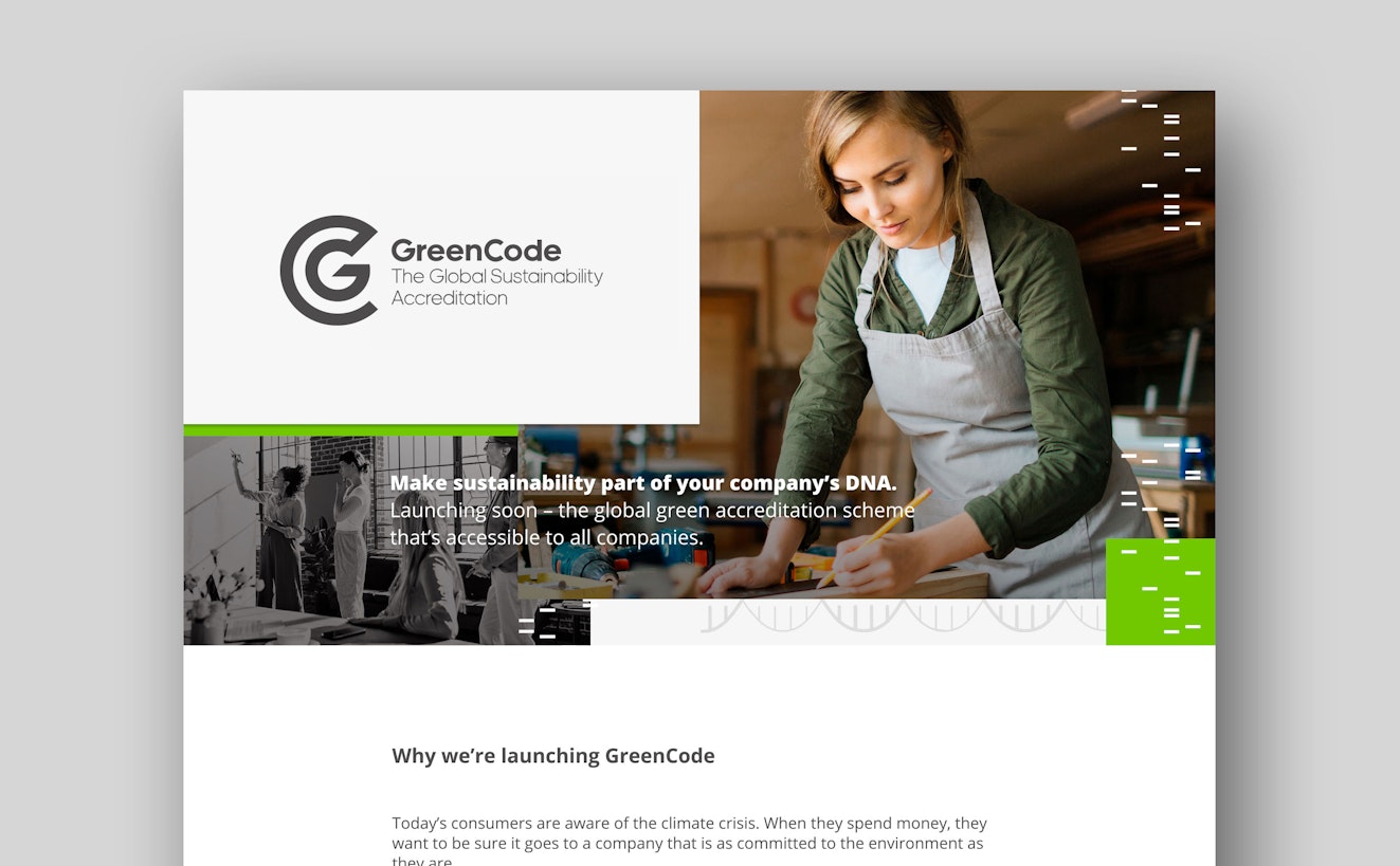A visual design system and strategy was developed around the logo and the idea of a companies DNA.