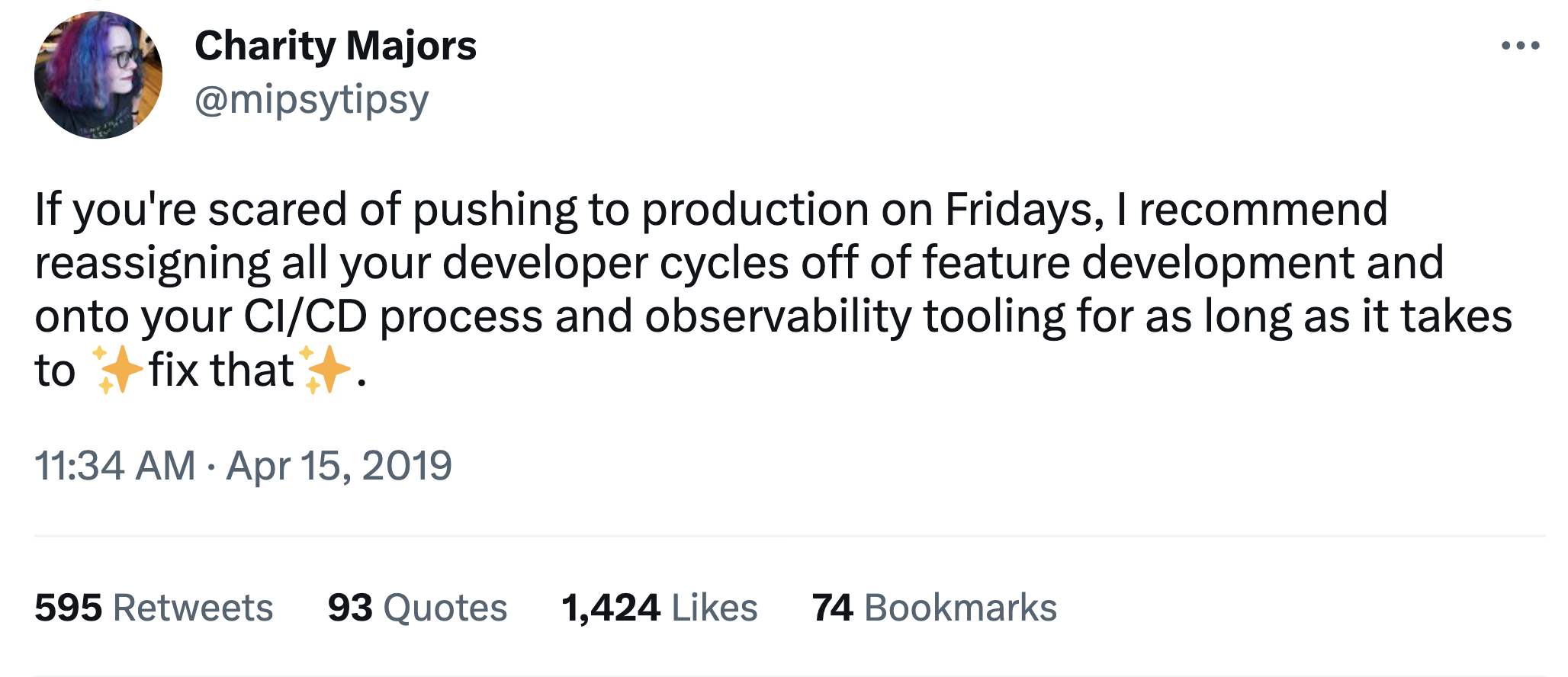 Tweet from Charity Majors