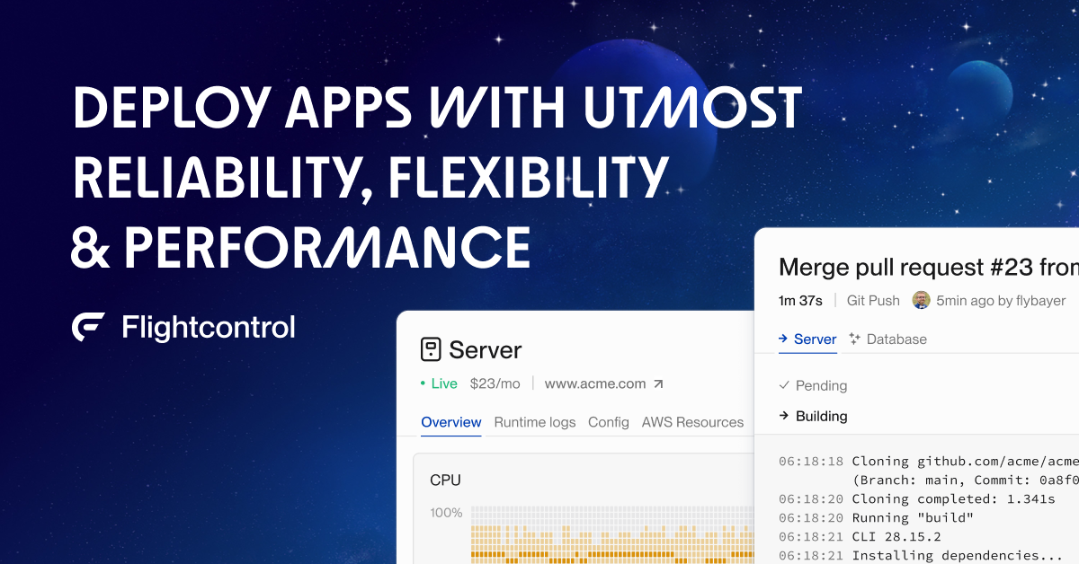 Flightcontrol â The AWS experience that didn't seem possible