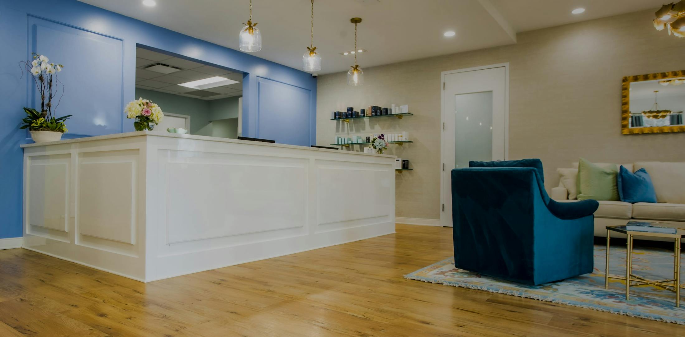 Reception desk and lobby of Palmetto facial plastics