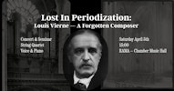 Lost in Periodization - koncert-foredrag om Louis Vierne Plakat for Lost in Periodization - koncert-foredrag om Louis Vierne