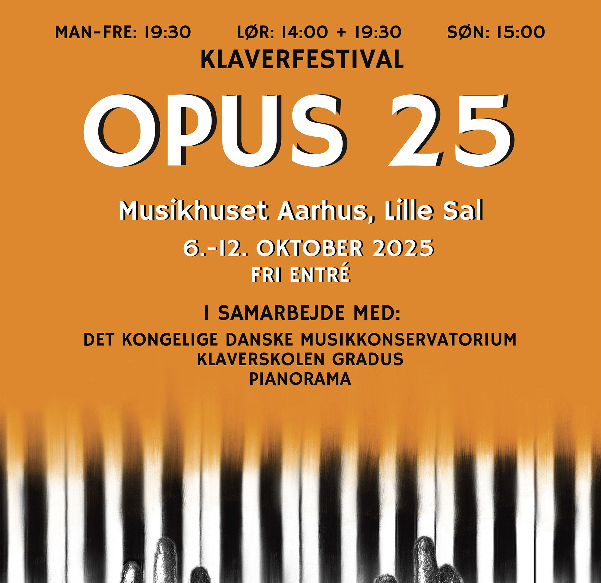 Plakat for OPUS 25 - klaverfestival