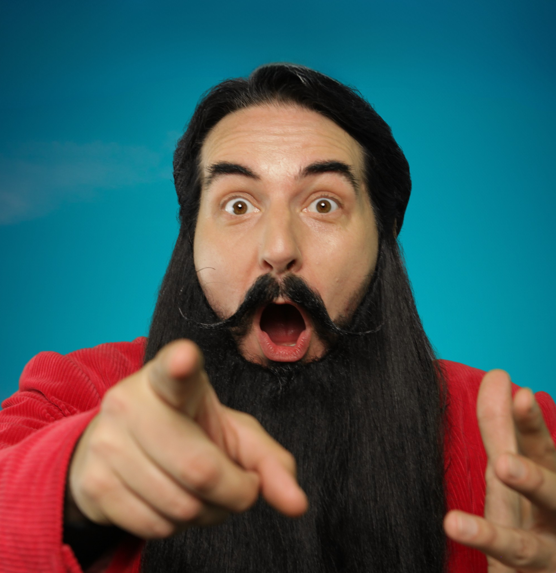 Plakat for Hr. Skæg og dagens helt