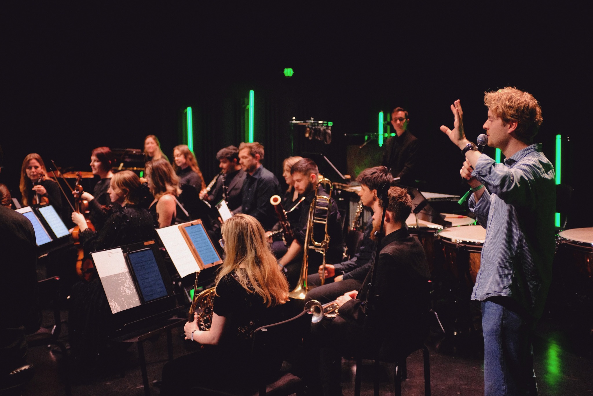 Plakat for Moderne tendenser - Ligetis 'Kammerkonzert' og tre uropførelser