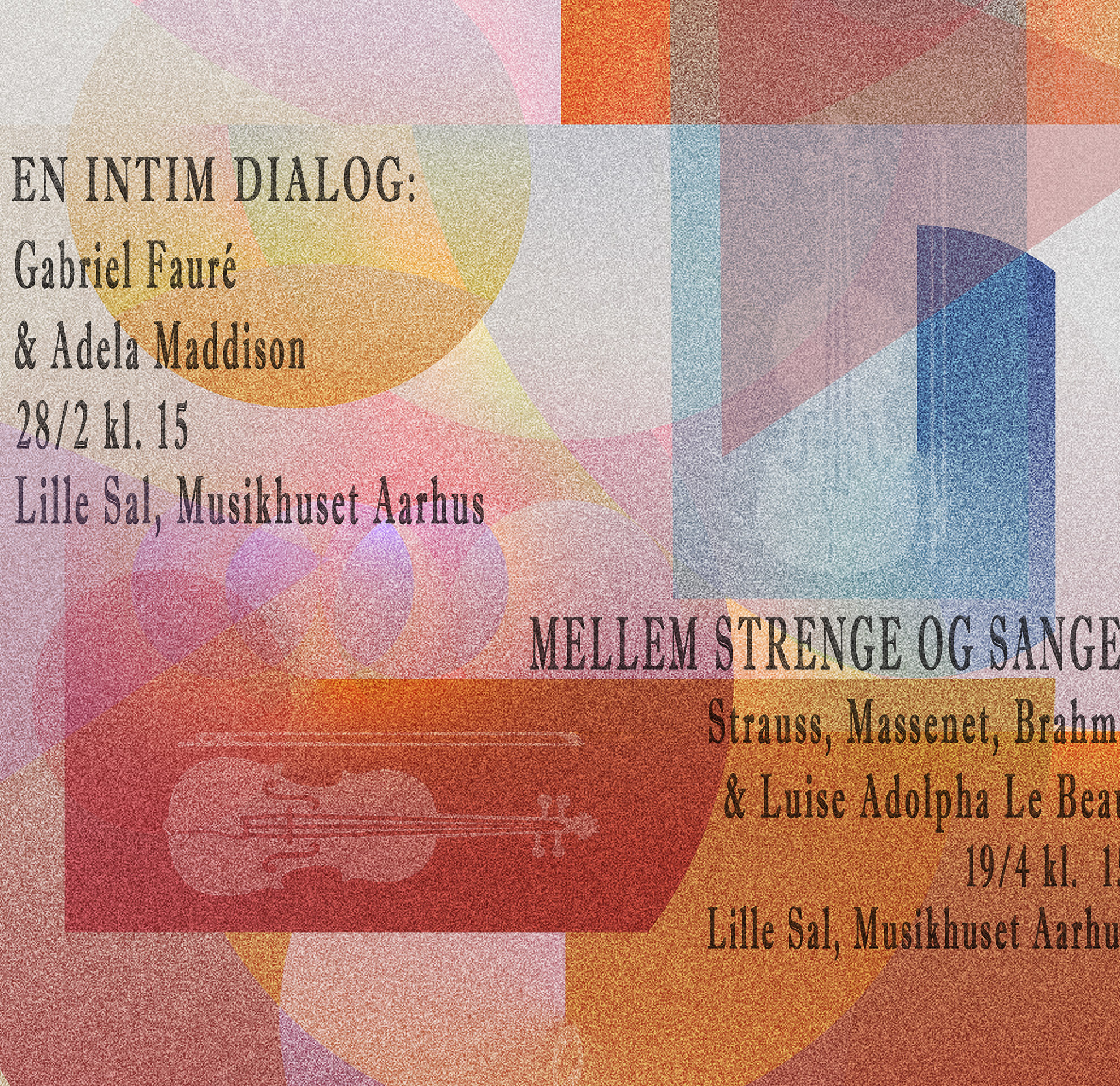 Plakat for Mellem strenge og sange