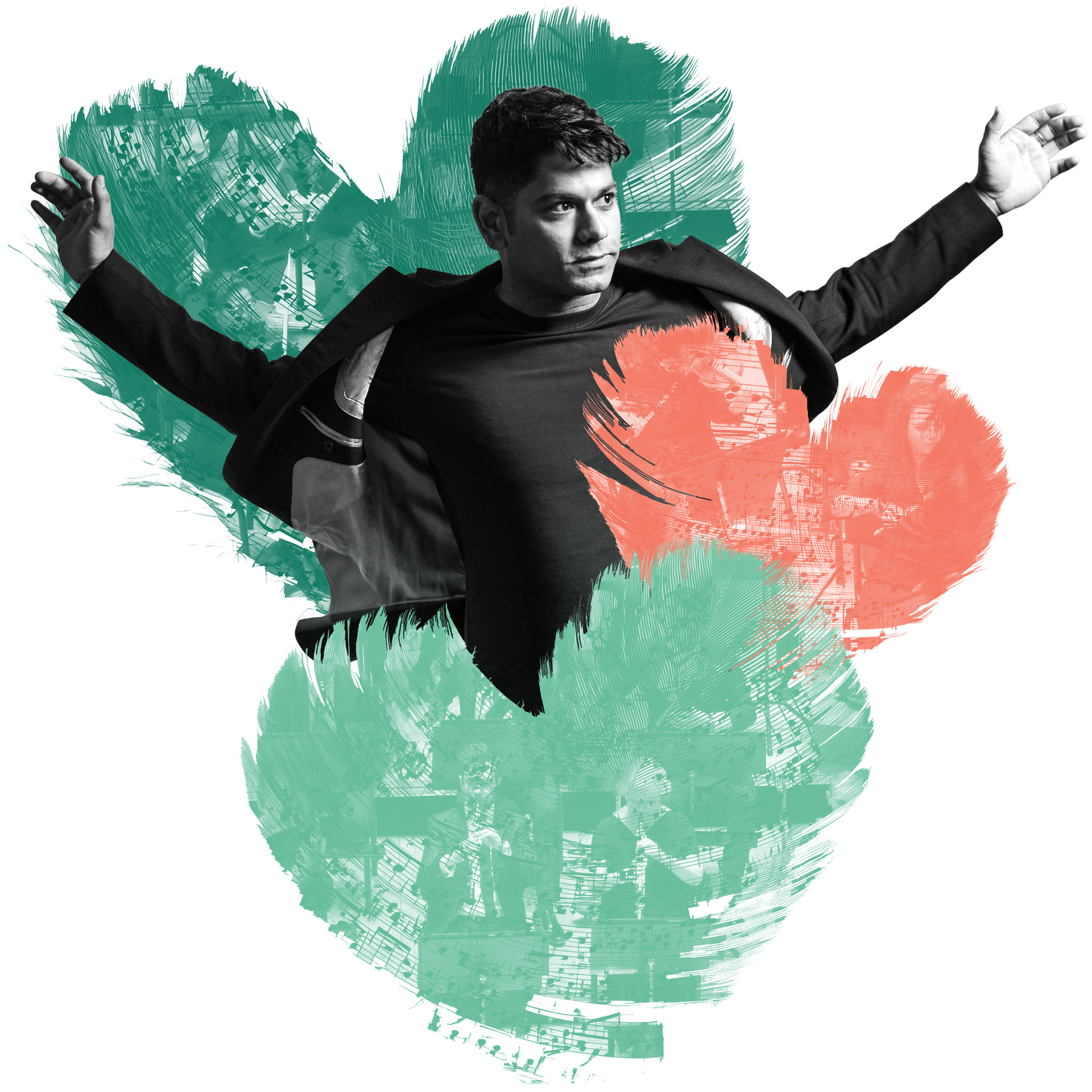 Plakat for Fyraftenskoncert: Musik mod strømmen