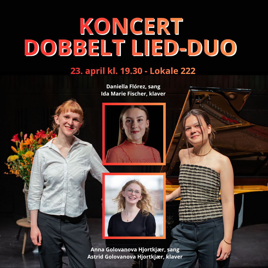 Plakat for Dobbelt Lied-Duo Koncert