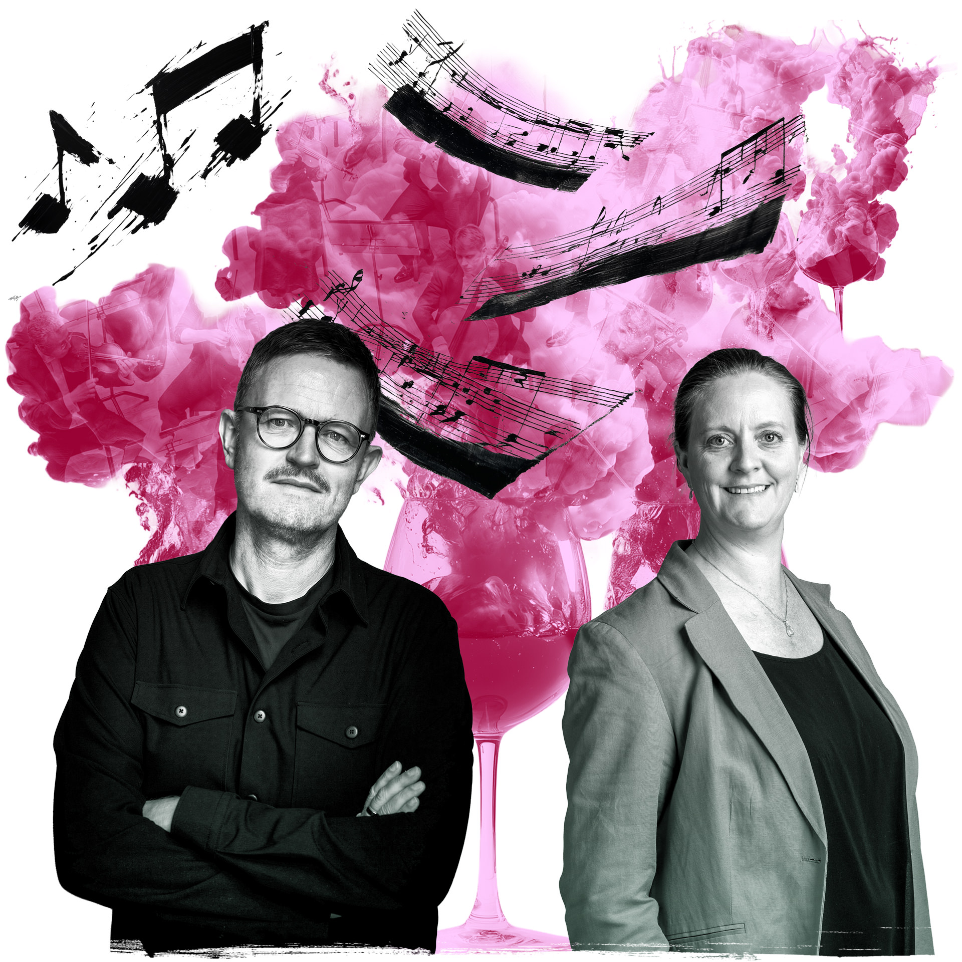 Plakat for Smag tonerne – Østrig, fra vinmarker til wienervals