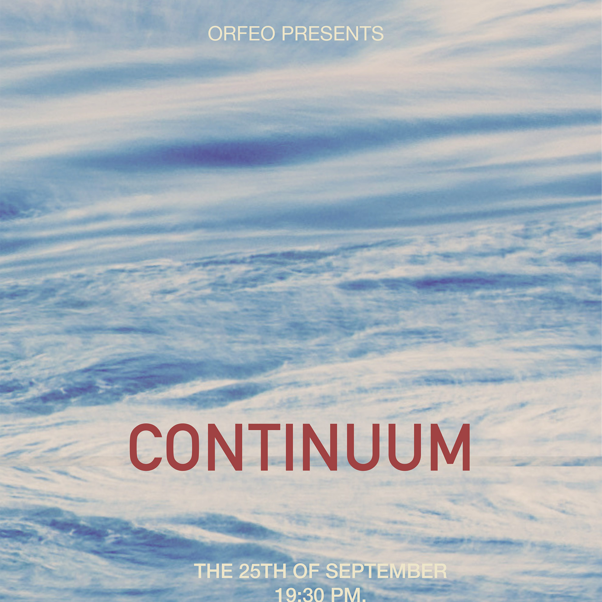 Plakat for Orfeo Concert - CONTINUUM