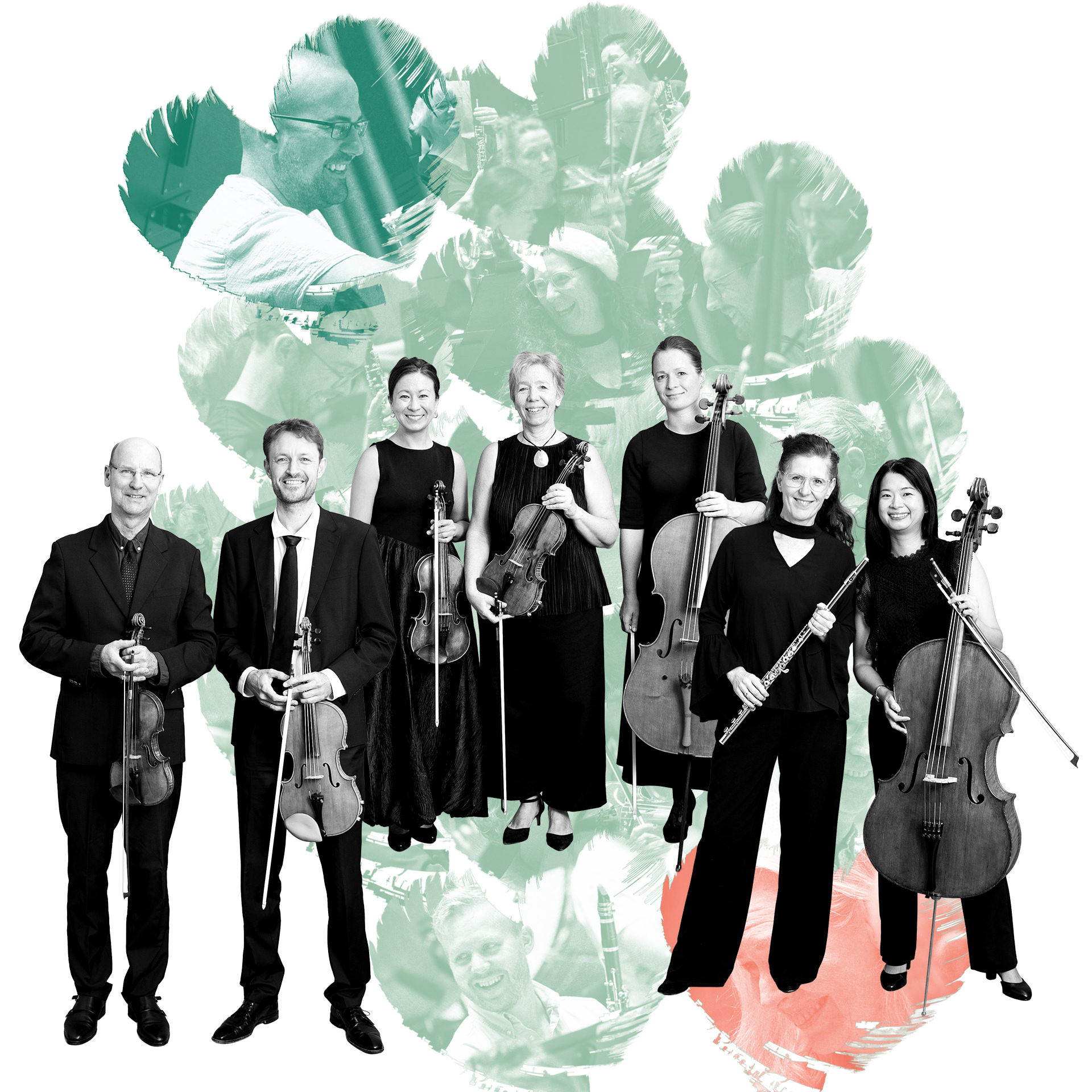 Plakat for Kammerkoncert: Fløjte- og strygekvartet