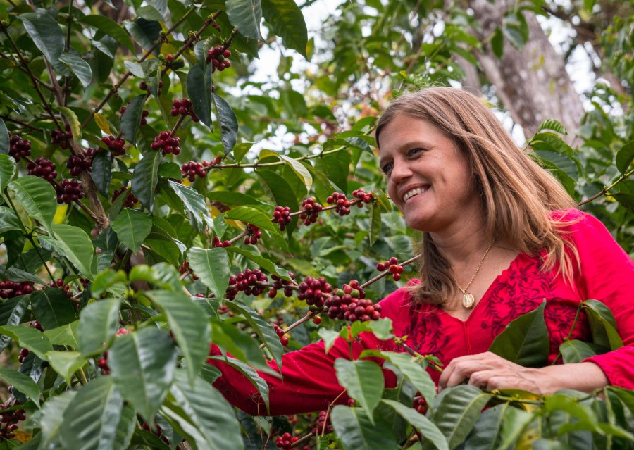 Rachel Peterson at Hacienda La Esmeralda. Image from Chasing the Vine