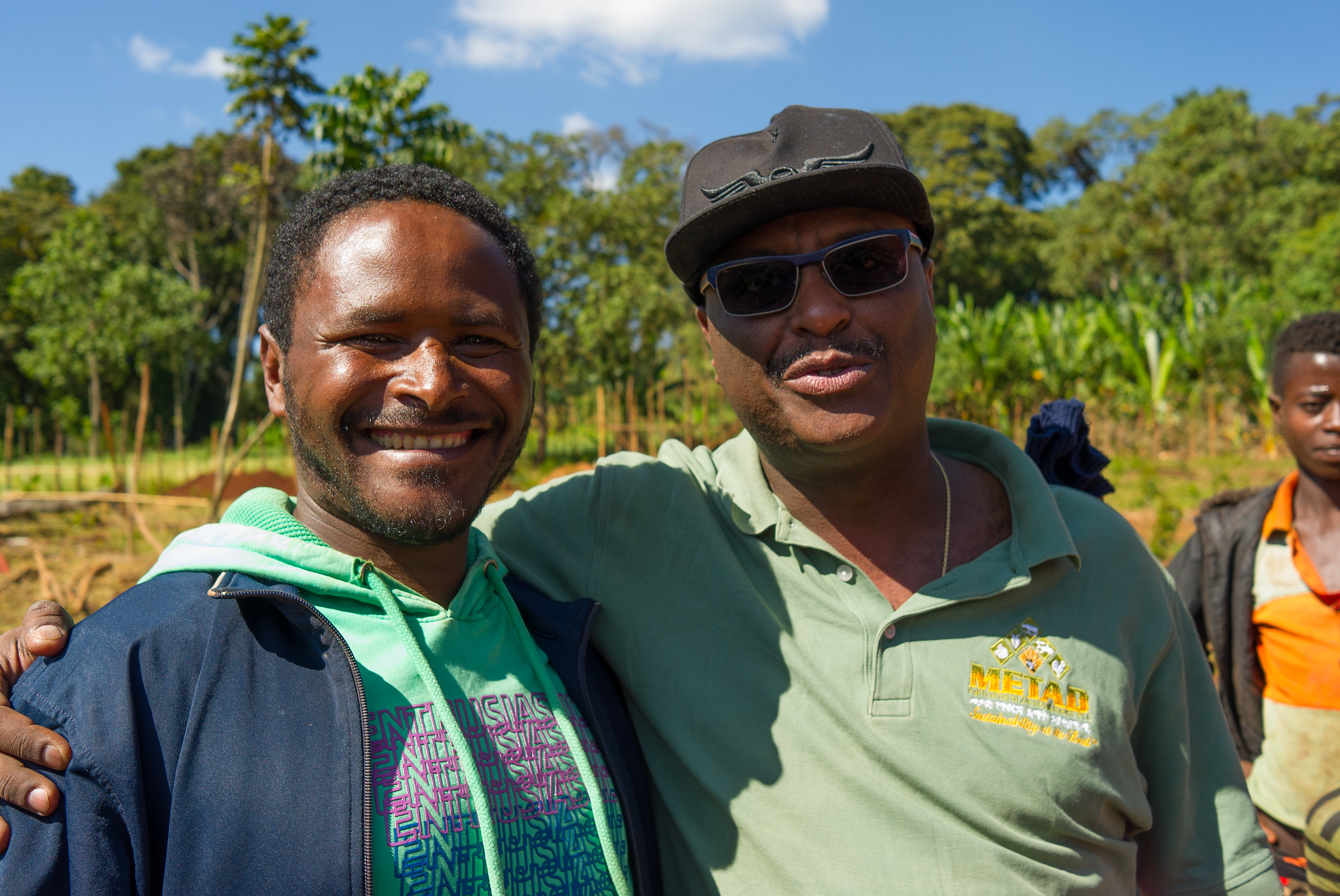 Here we have Etassu and Aman. Etassu is a lead farmer in Bente Nenqa. He is in charge of training 40 farmers. What an Enthusiastic guy.