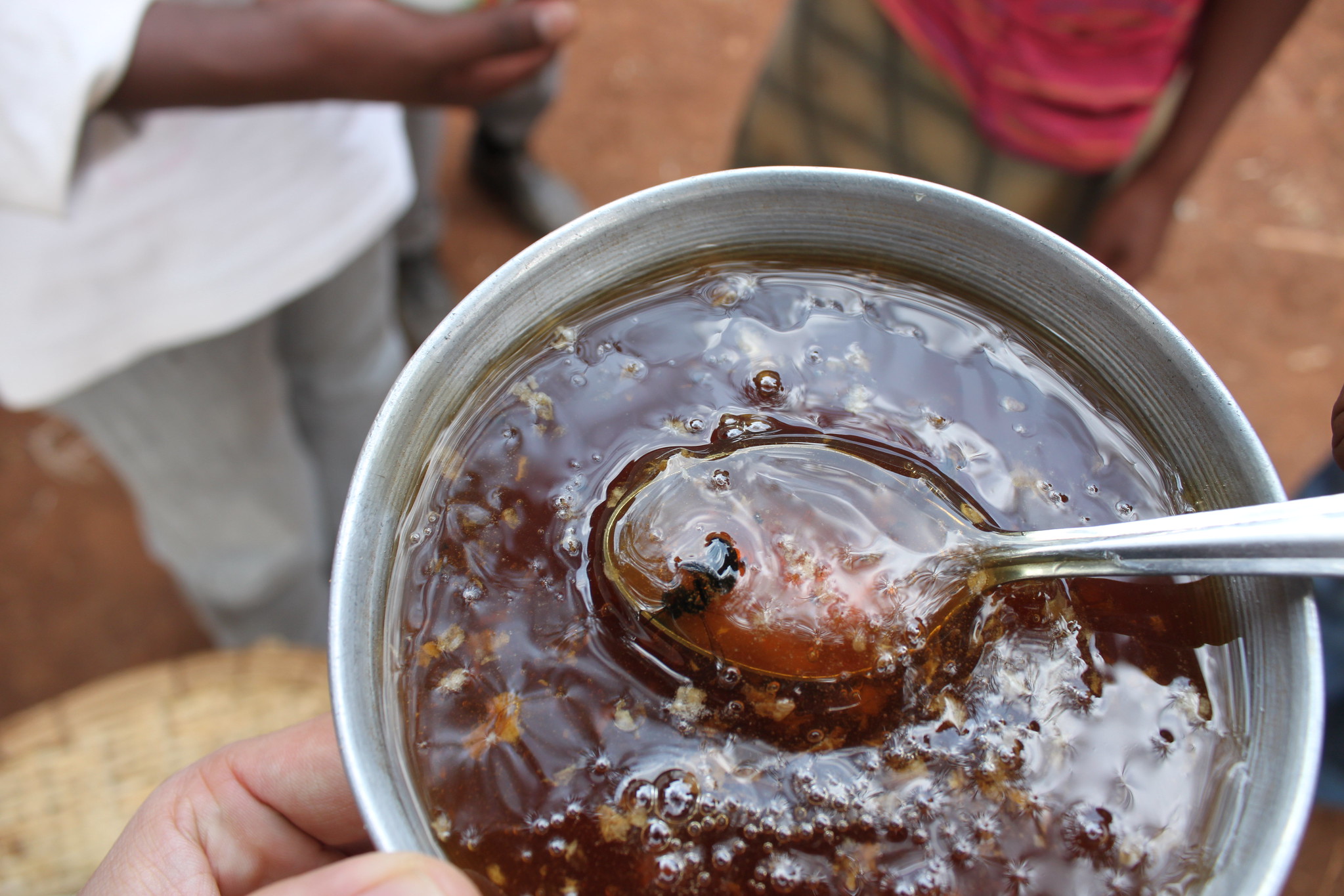 Honey from local honey farm on the way to Nano Challa cooperative