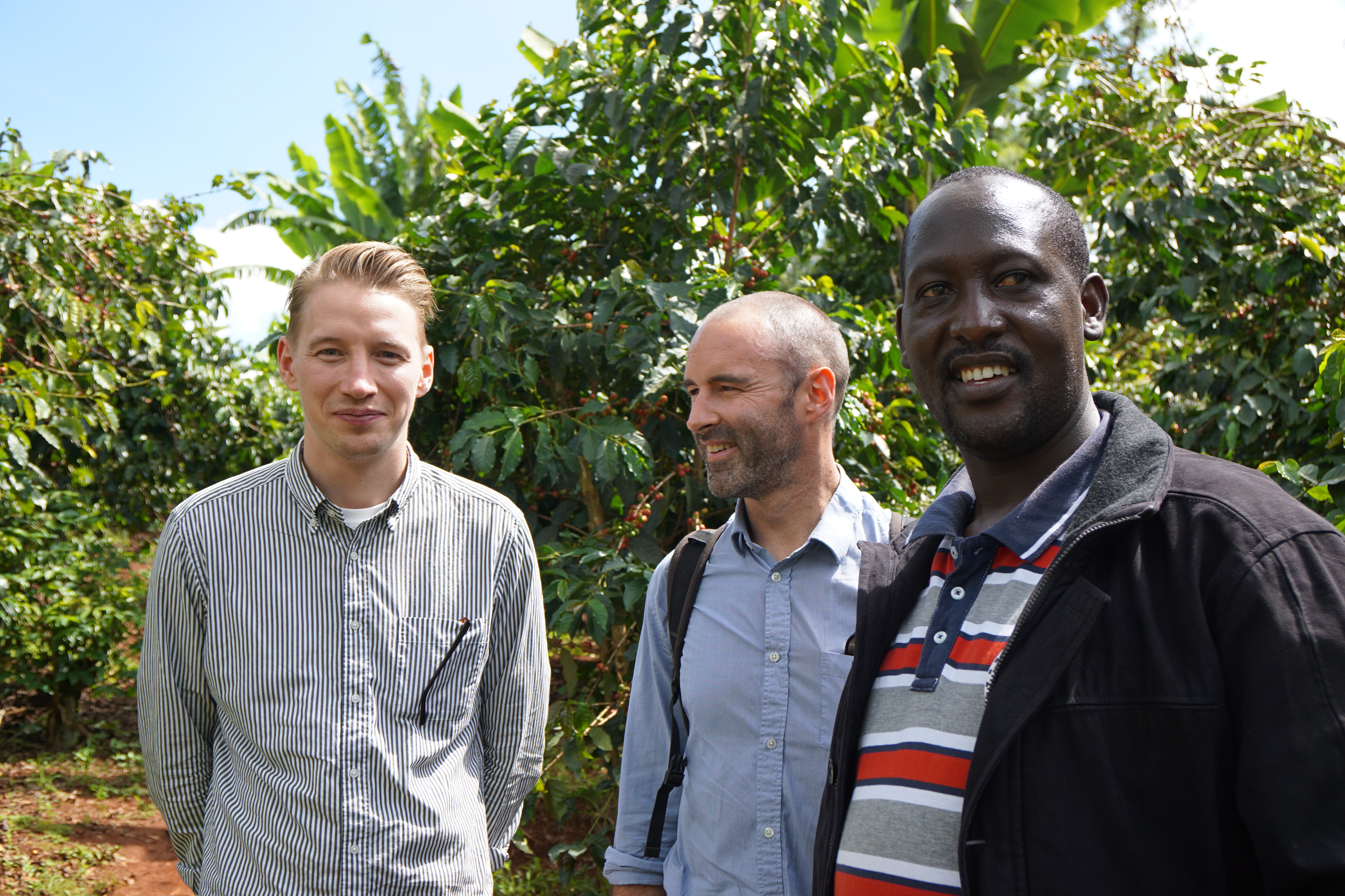 Lukas from our shop in Torvehallern, Nicolas Clerc from Telescope in Paris and Charles Mwai from Kieni