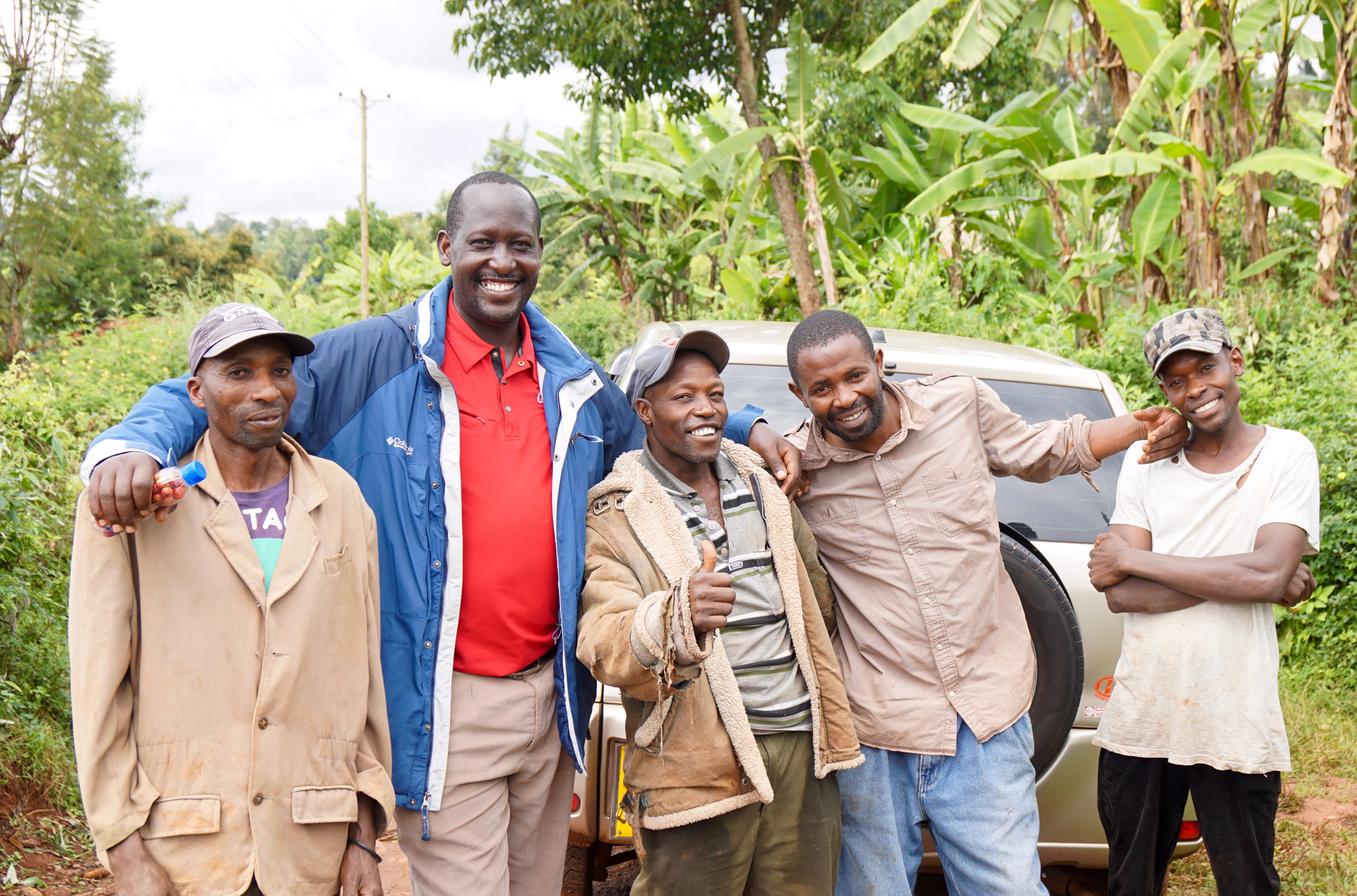 Kieni farmers showing us around