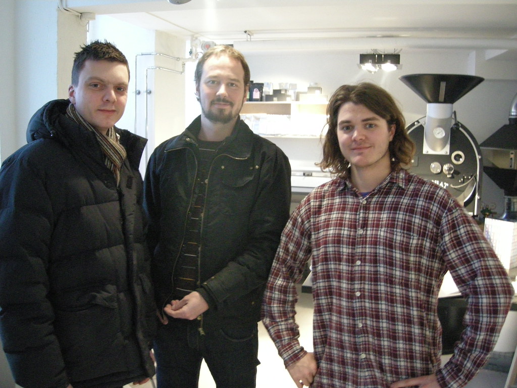 Tim Wendelboe (left) Morten Wennersgaard (middle) and Casper (right)