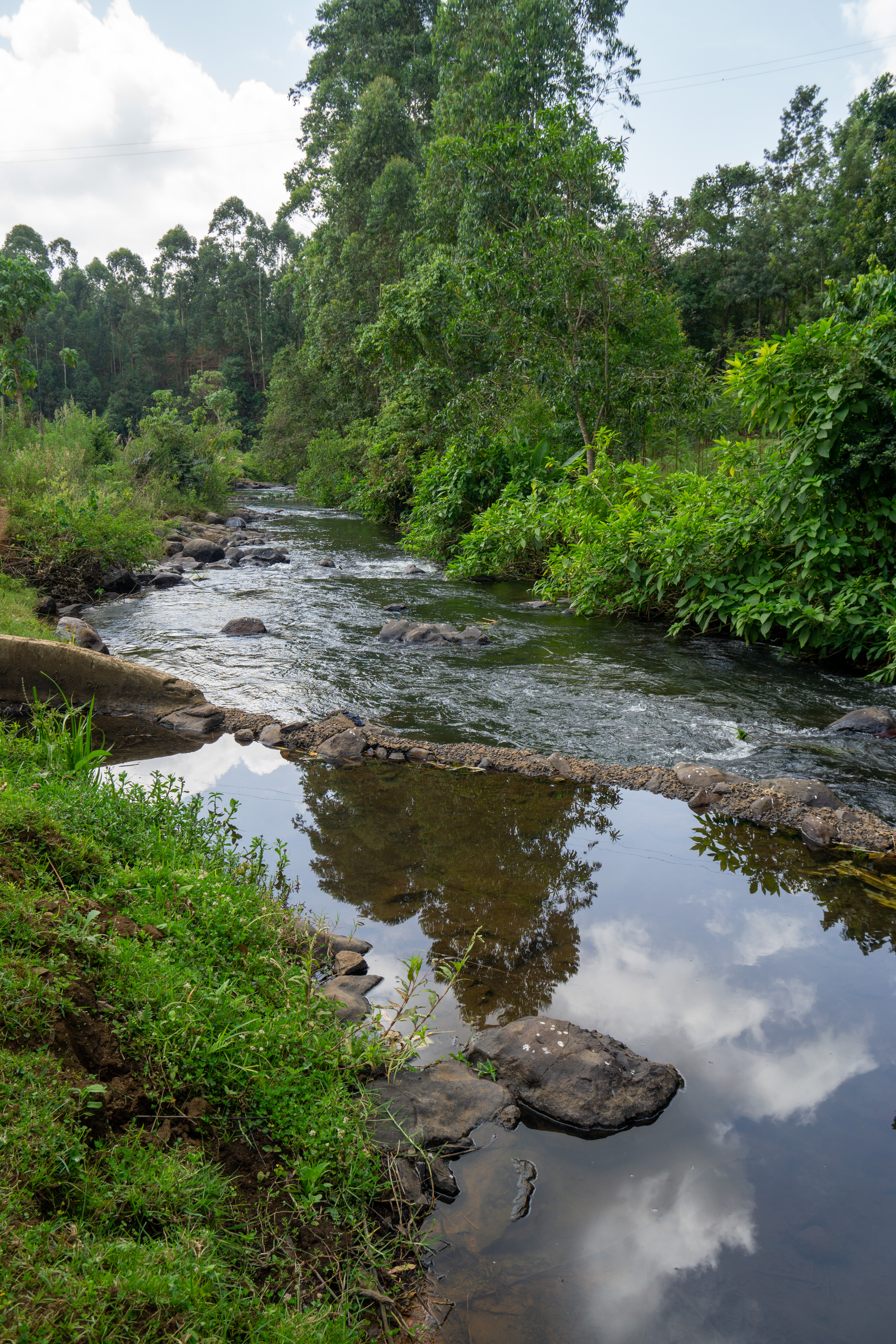 Kiringa river right behind the factory provides water