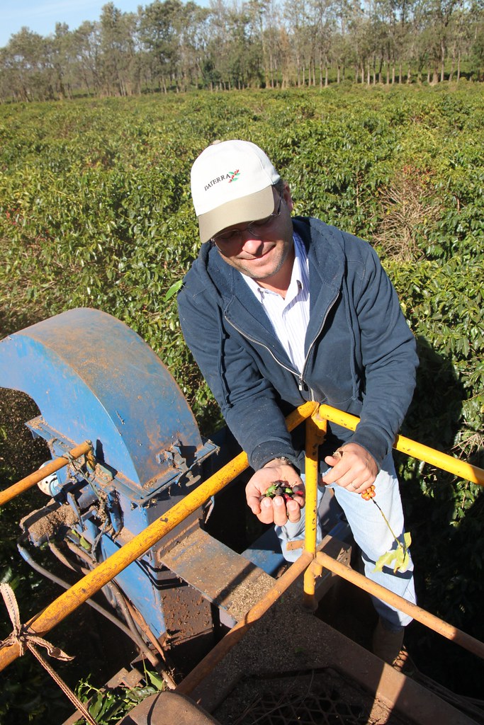 Gustavo: Agronomist on Boa Vista. Showing a handful of the late harvest.